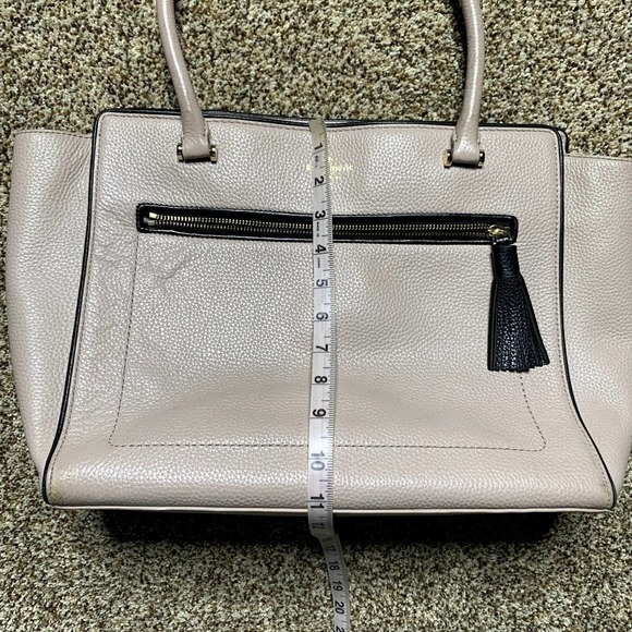 Kate Spade Leather Tan Beige Double Strap Chester Street Allyn Satchel Handbag - Picture 12 of 14